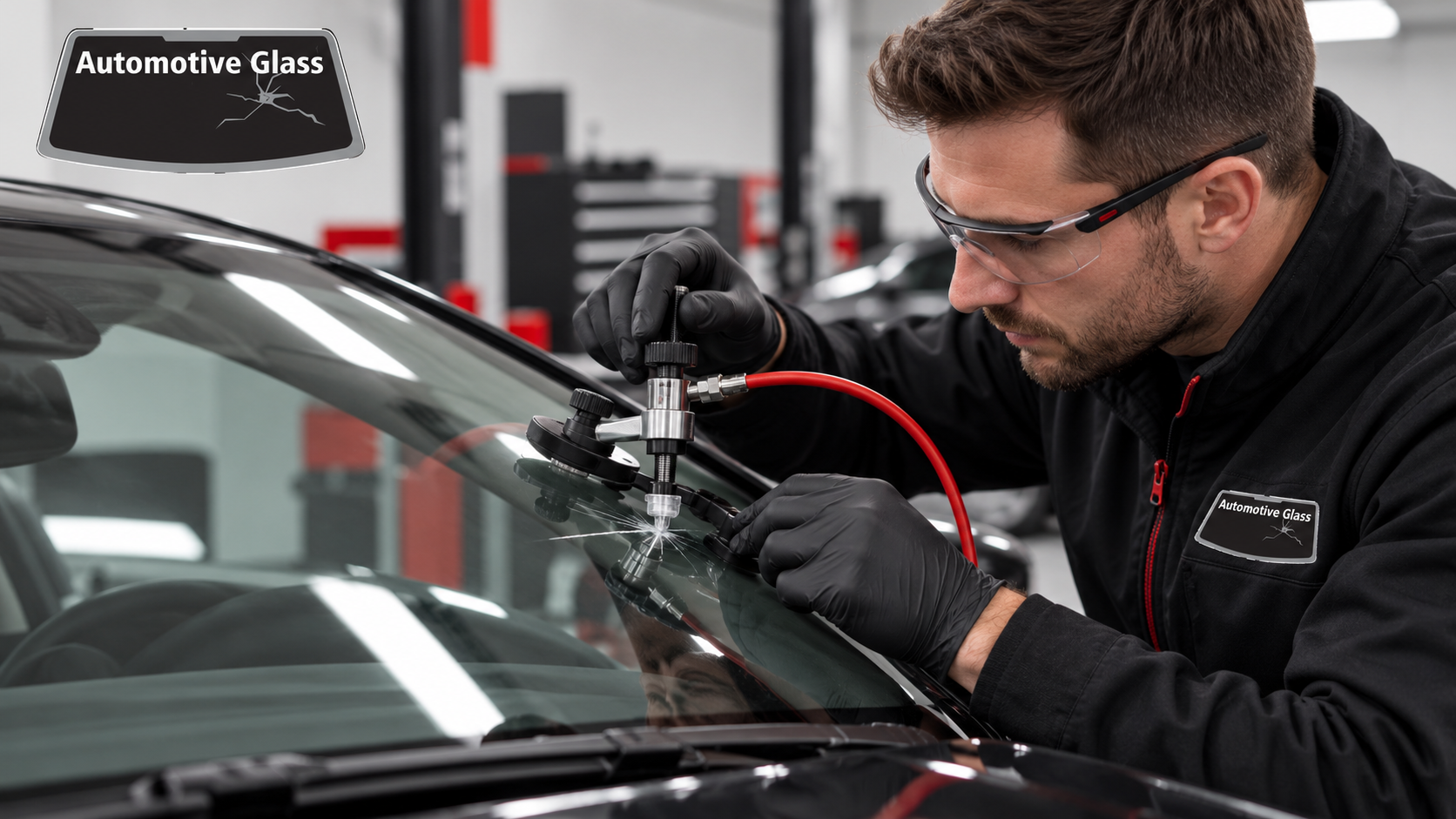Precision windscreen chip repair by Automotive Glass